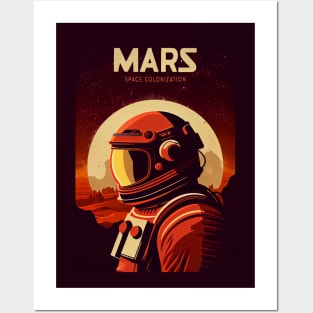 Mars Adventure Vintage Travel Poster Posters and Art